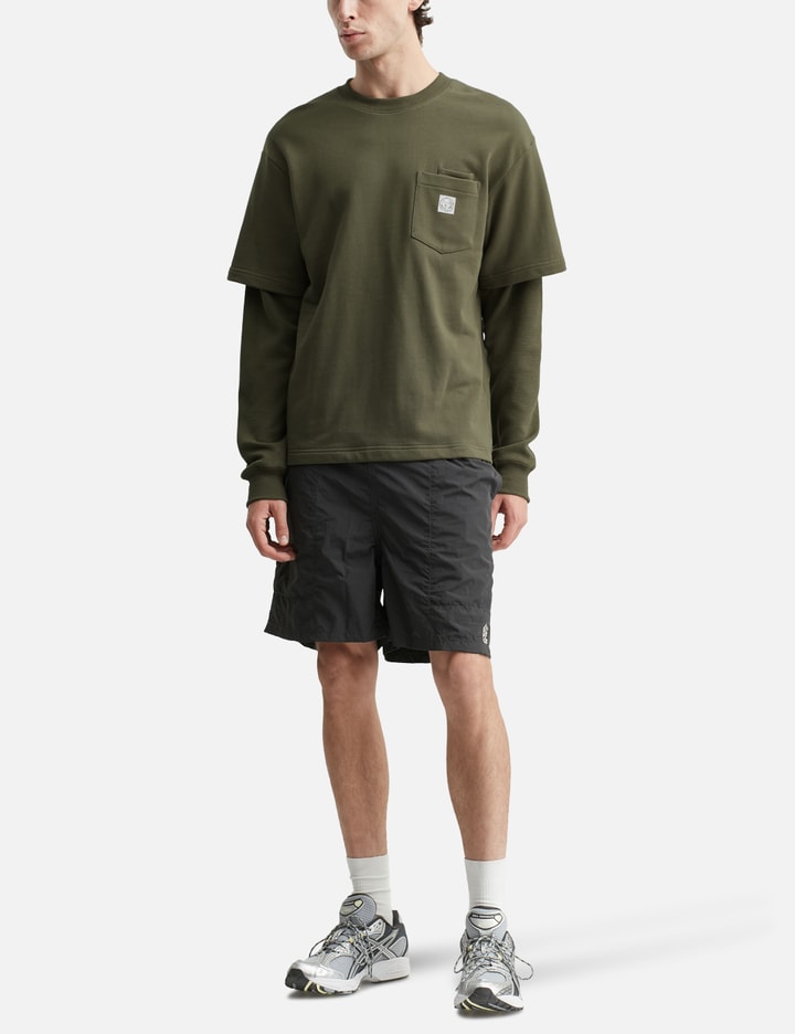 Waffle Sleeve Double Pocket T-shirt Placeholder Image