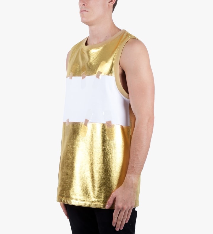 Gold Band Aid Motif Sleeveless Top Placeholder Image
