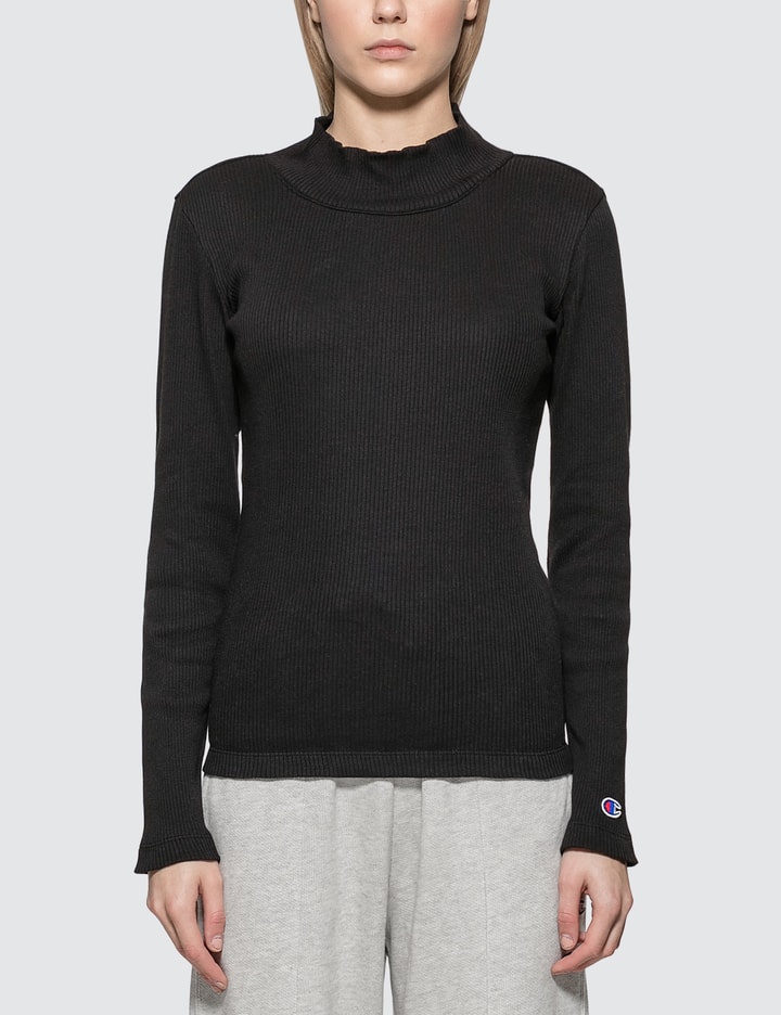 Ribbed Turtle Neck Long Sleeve Top Placeholder Image