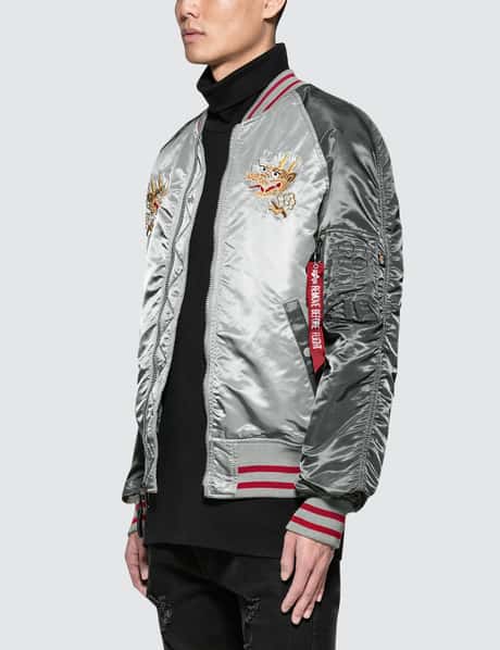 and | Hypebeast MA-1 Double Dragon - Alpha Jacket - Souvenir Industries by HBX Curated Globally Lifestyle Fashion