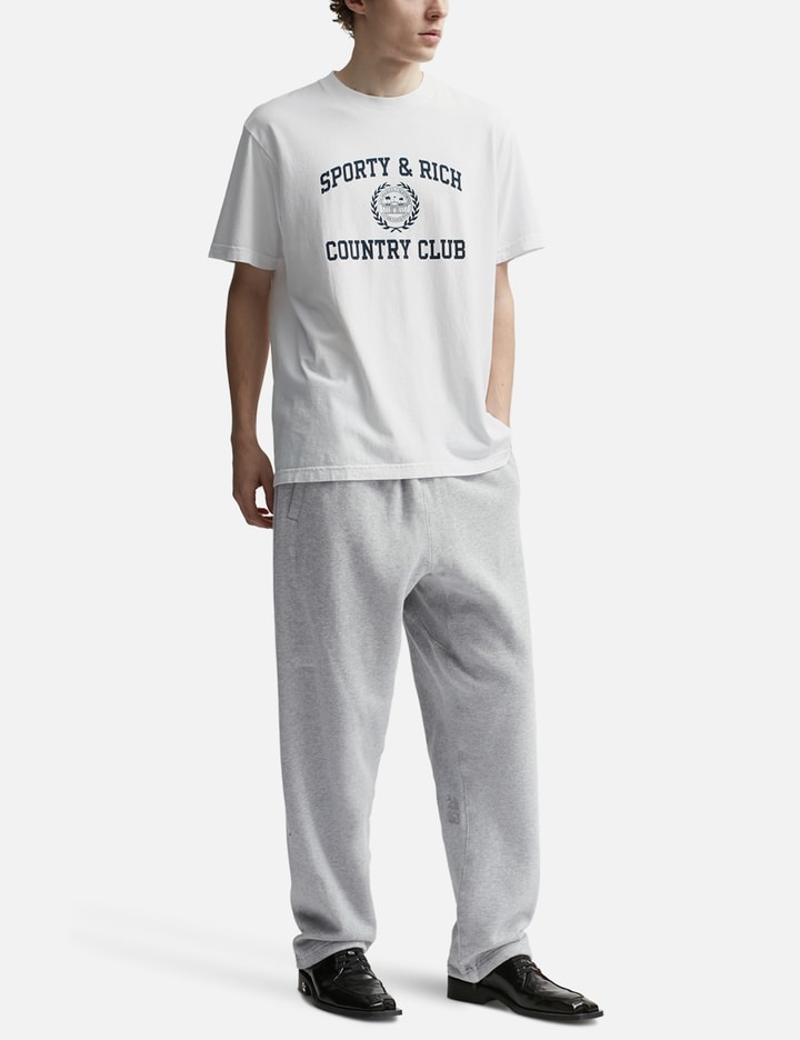 Shop Sporty &amp; Rich Varsity Crest T Shirt In White