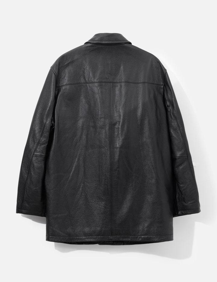 COOR Chevron Stitched Cow Leather Car Coat