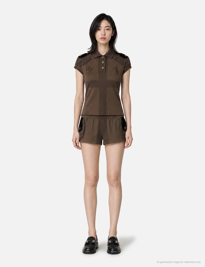 Praying Epaulette Women's Shorts Brown