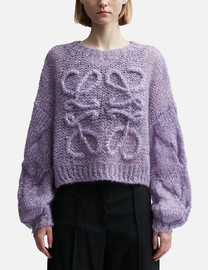Loewe Anagram Sweater In Purple