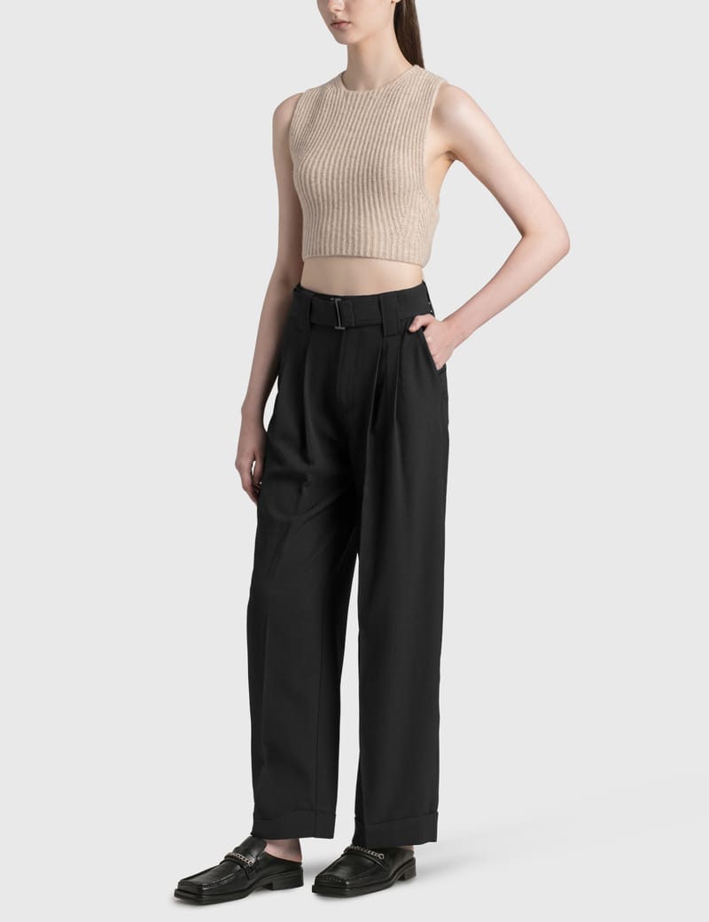 Ganni - Heavy Crepe High-rise Straight 