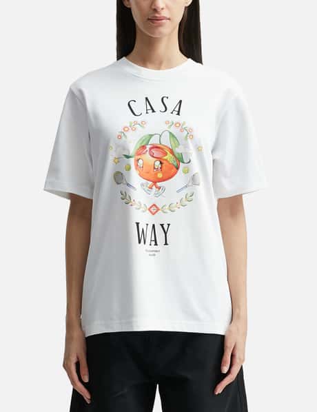 Casablanca Casa Way Orange Mascot Short Sleeve T-shirt