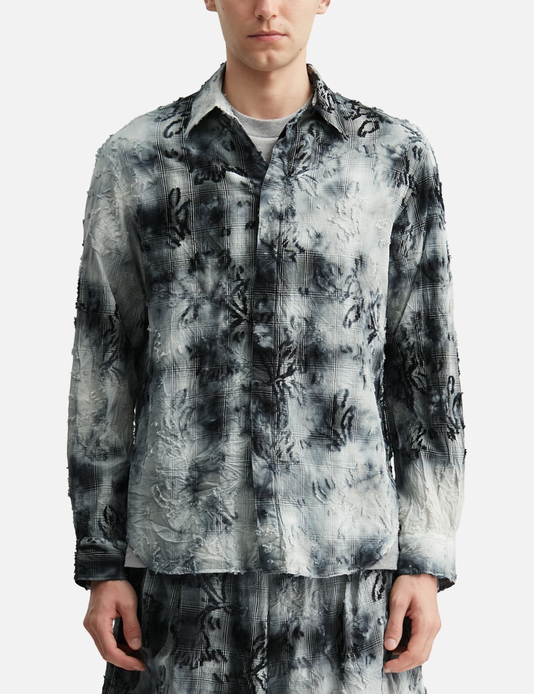 Tie-Dye Check Regular Shirt view 11