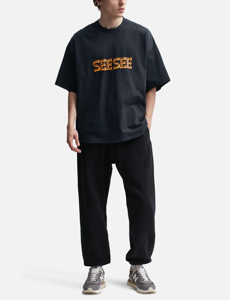 SEE SEE SUPER BIG FLAT TEE MELT LOGO SEE SUPER BIG ORANGE 23SS store
