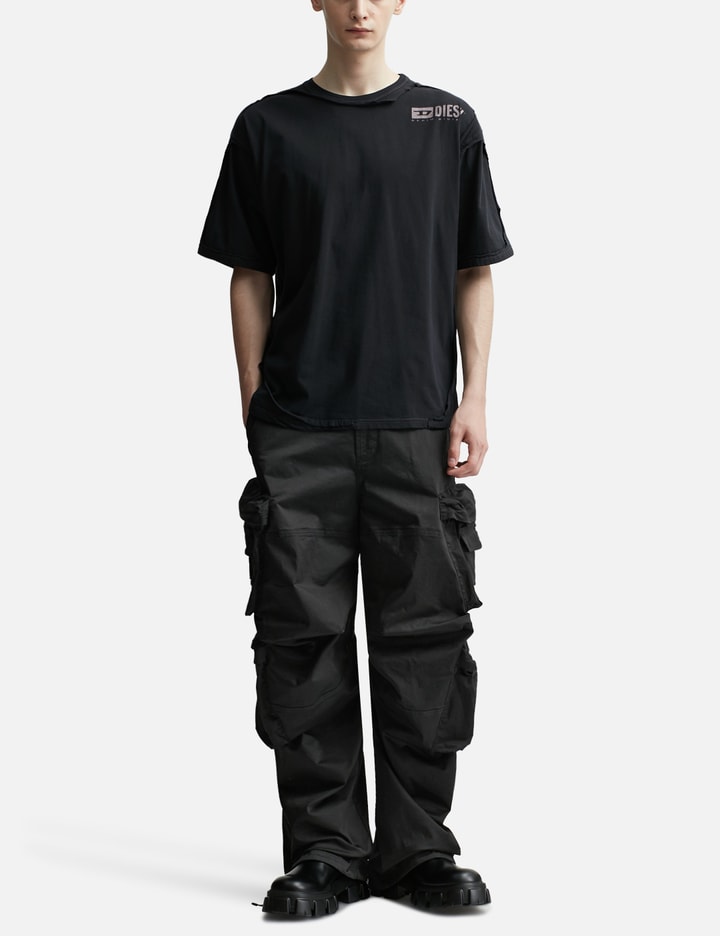 Cargo pants in stretch cotton satin Placeholder Image