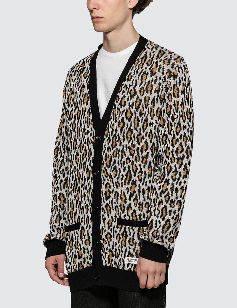 Wacko Maria - Leopard Jacquard Cardigan 