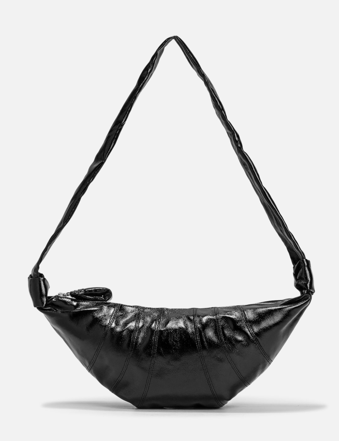 Black Croissant large coated-cotton cross-body bag