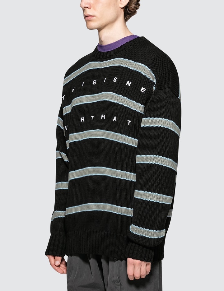 Striped Oversized Knit Sweater Placeholder Image