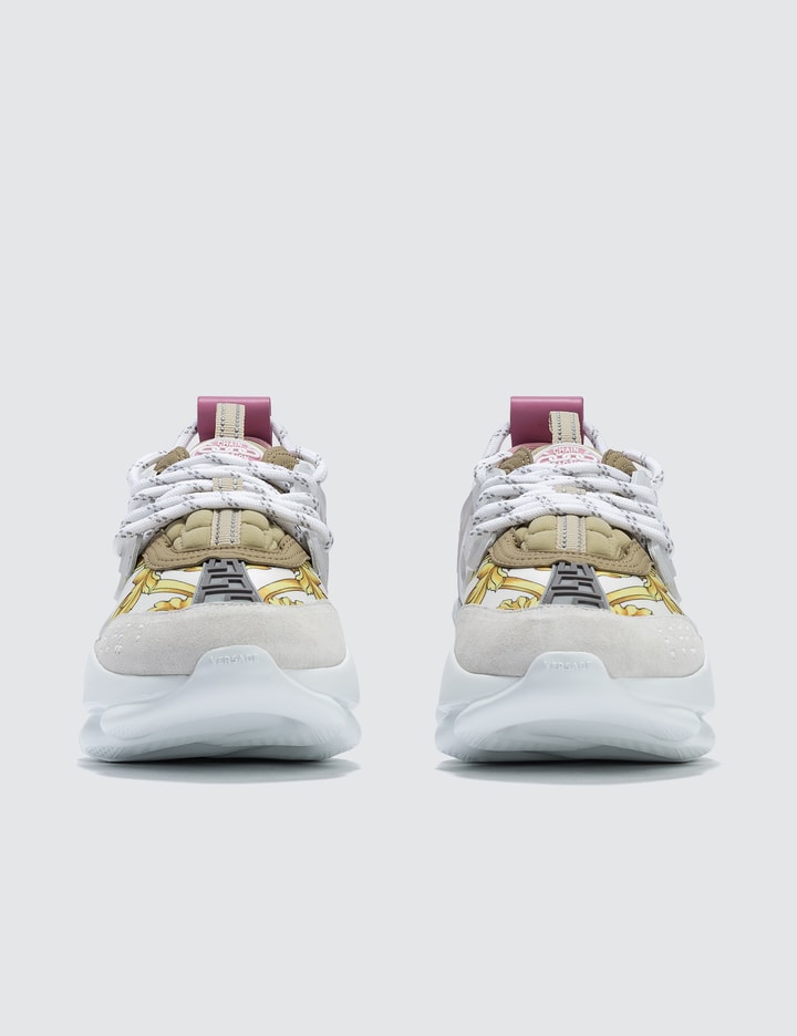 Gold Hibiscus Printed Chain Reaction Sneakers Placeholder Image