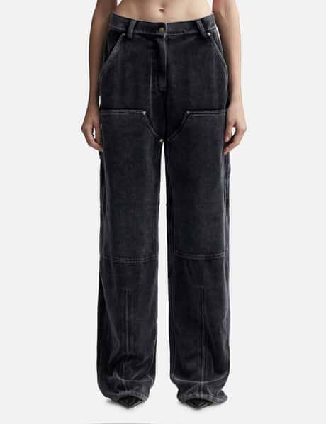 T By Alexander Wang Workwear Pants in Crushed Velour