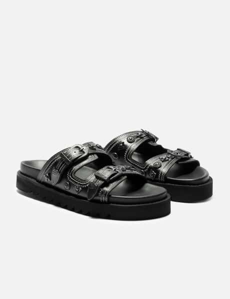 Black Buckle Sandals view 11
