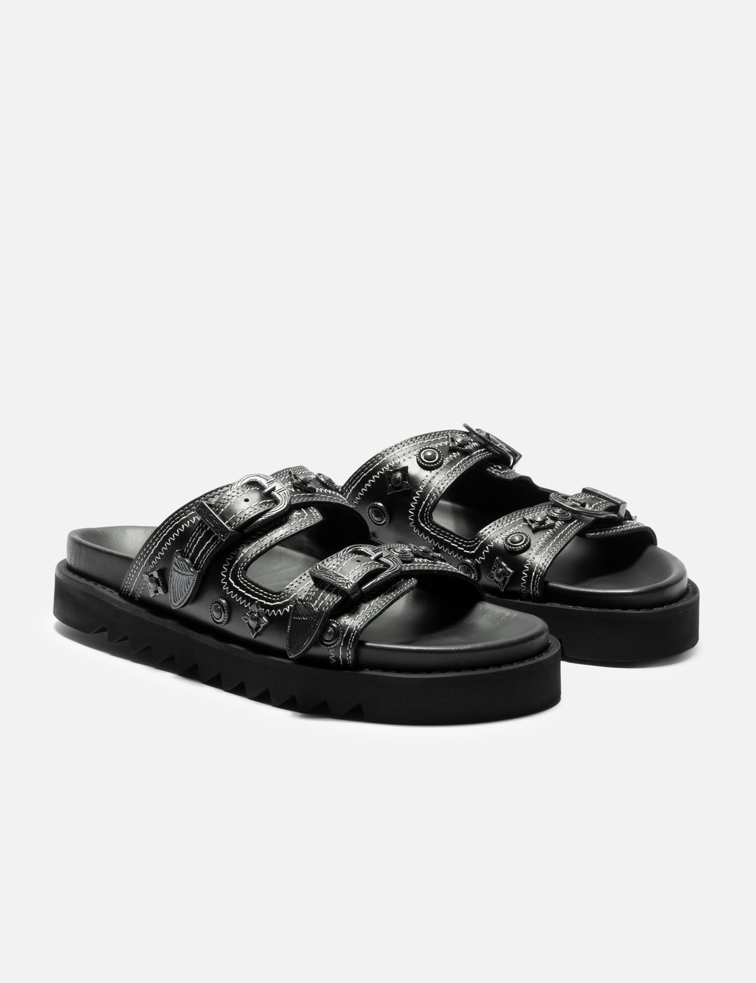 Black Buckle Sandals view 12
