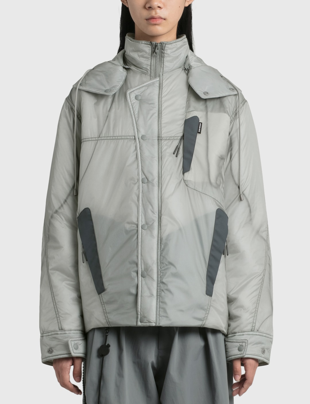 TRANSPARENT PUFFER - GREY