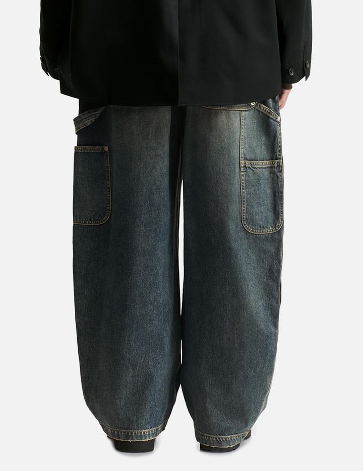 Vintage Dyed Selvedge Denim Double Knee Curved Worker Pants Placeholder Image