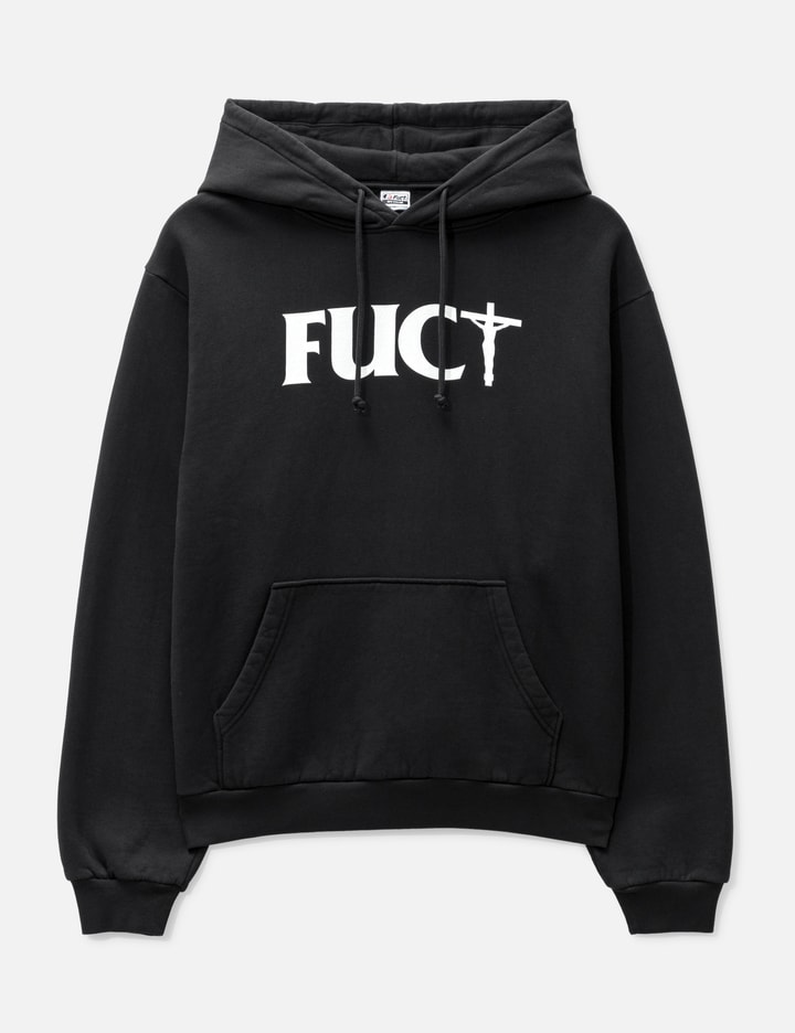 Fuct Crossed Logo Hoodie In Black