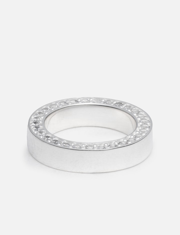 Shop Hatton Labs Spikes Band Ring In Silver