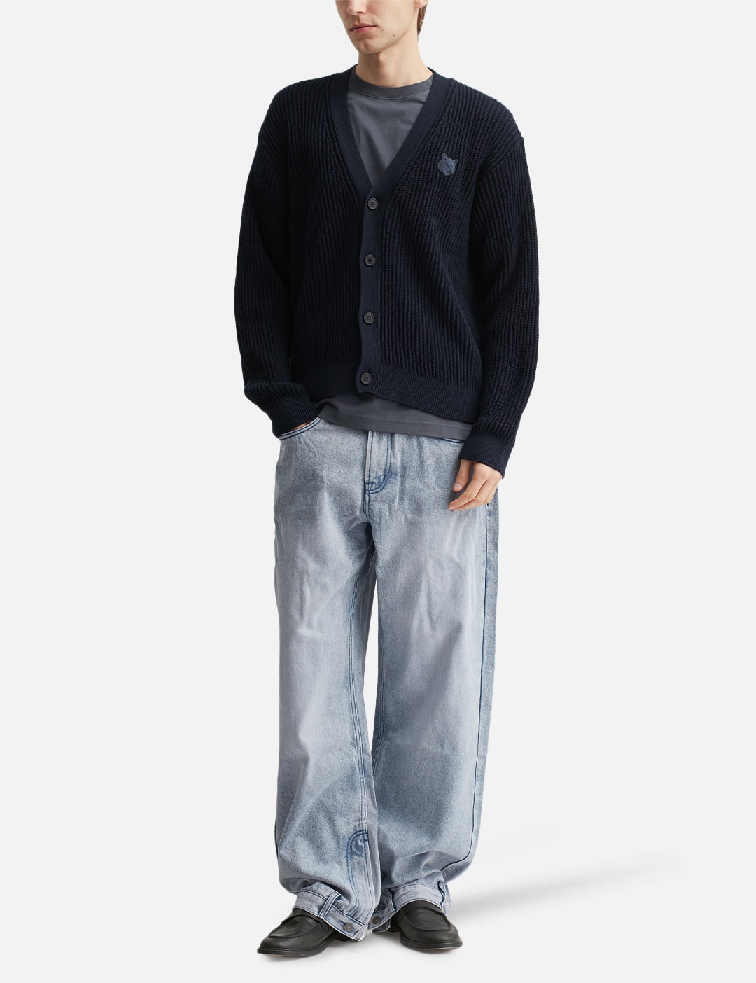 Fox Head Cotton Ribbed Cardigan view 20