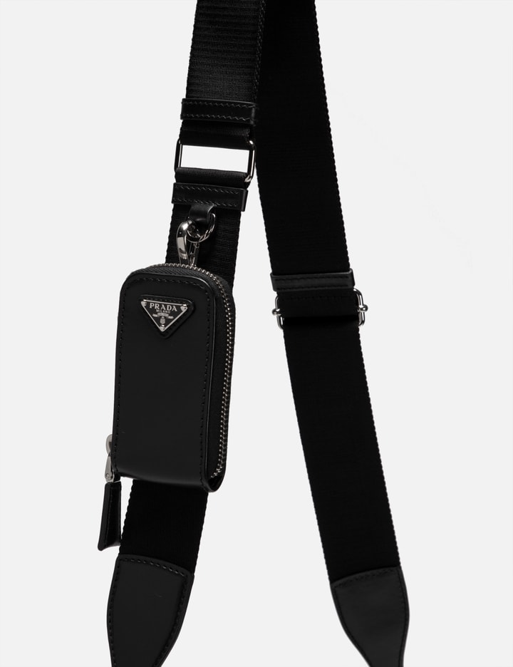 Triangle Logo Re-Nylon Shoulder Bag in Black Prada