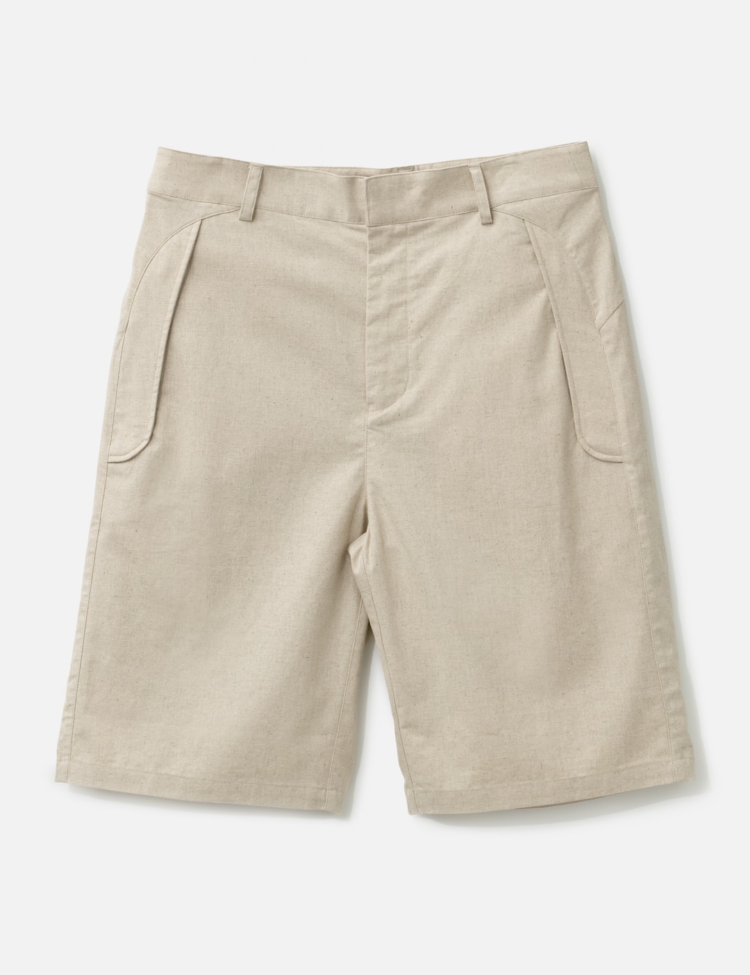Path Linen Cotton Mixed Shorts view 7
