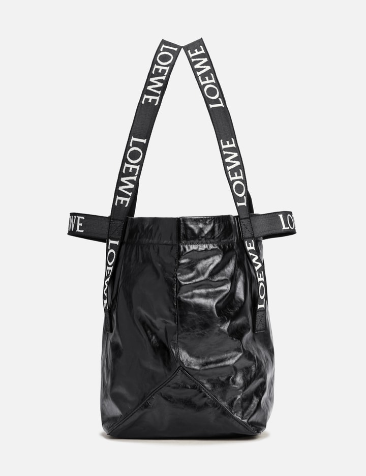 Shop Loewe Fold Shopper Bag In Black