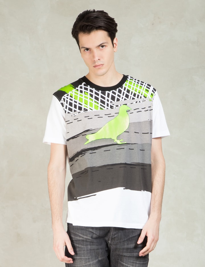 White S/S Neon Pigeon T-Shirt Placeholder Image