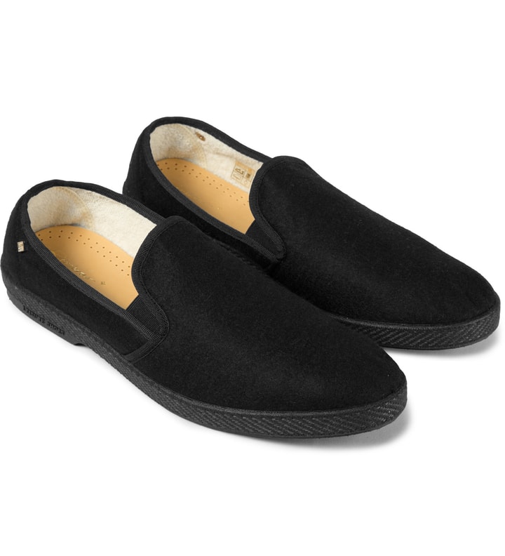 Black Manoir Feutre Slip-On Shoes Placeholder Image