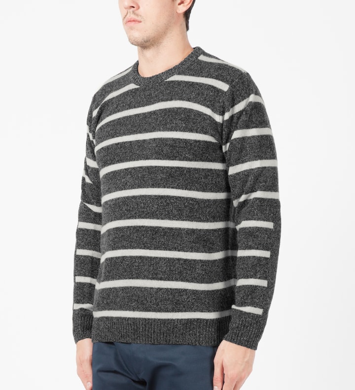 Dark Grey Heather/Taft Stripe Sweater Placeholder Image