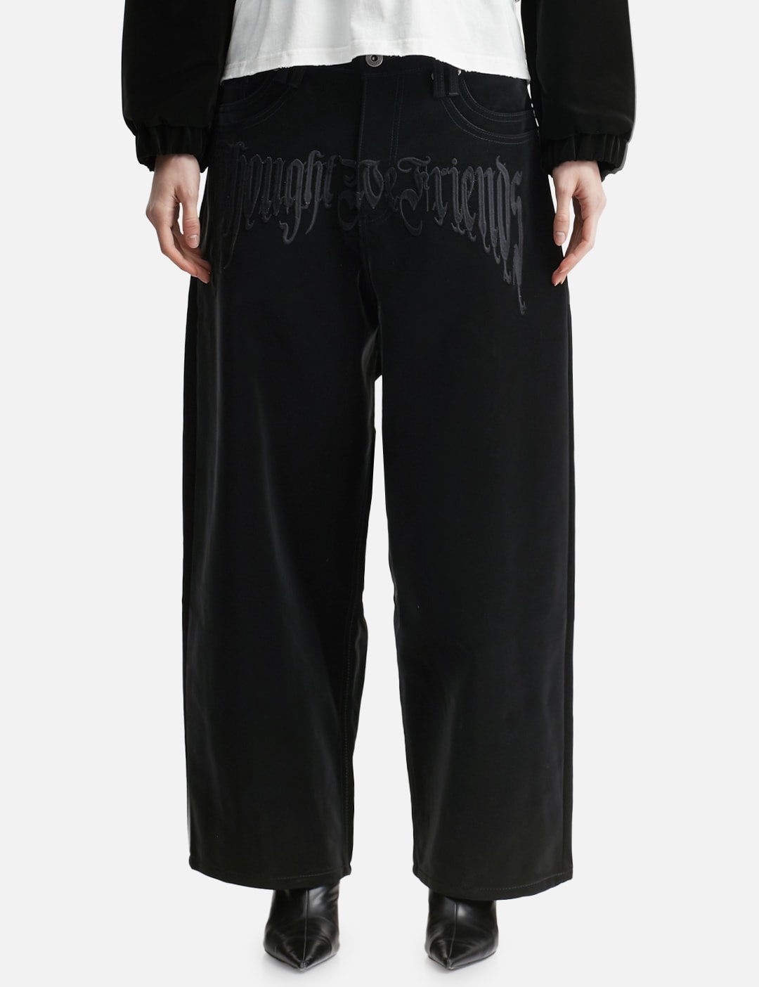 "Stephen" Black Baggy Pants view 11