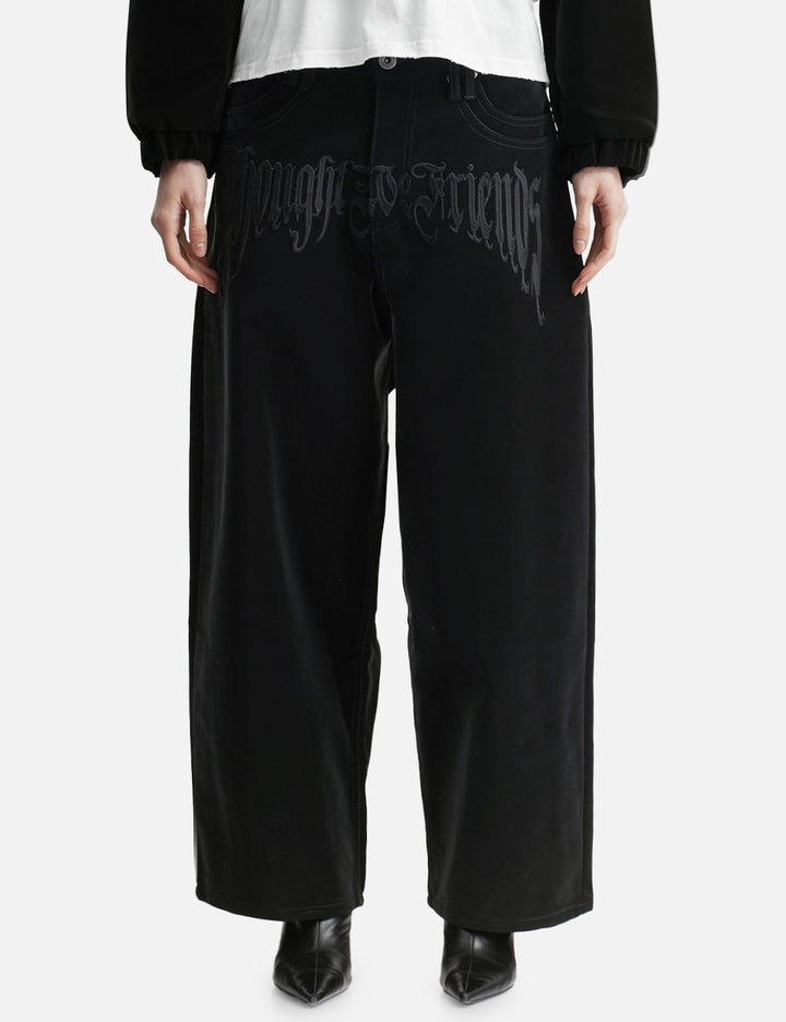 Thought We Friends "Stephen" Black Baggy Pants