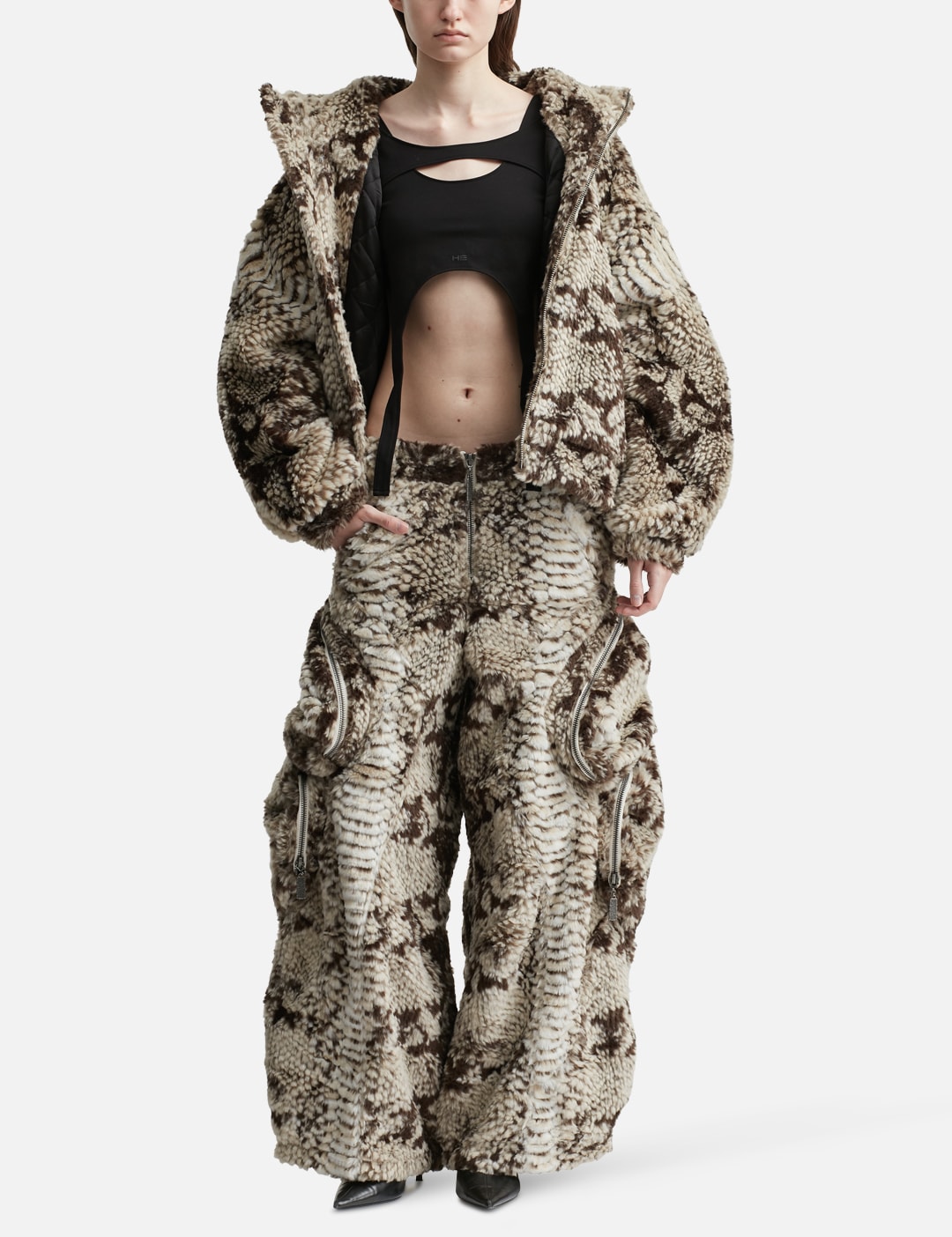 Snakes Pants Faux Fur Pocket Pants view 12