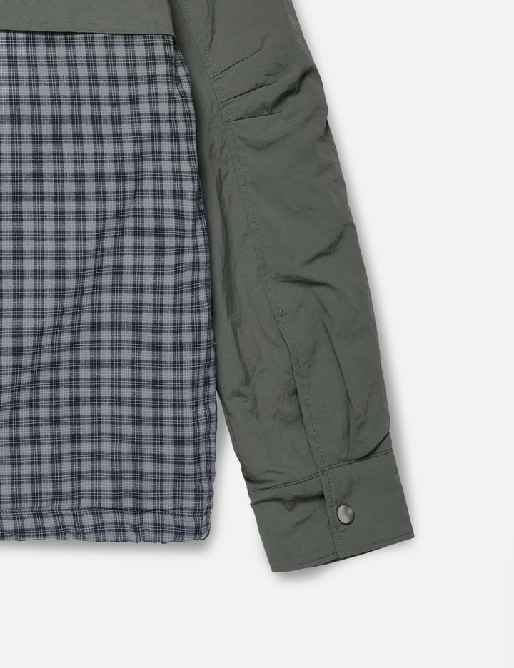 Deinet Check Contrast Bomber Jacket Charcoal In Gray