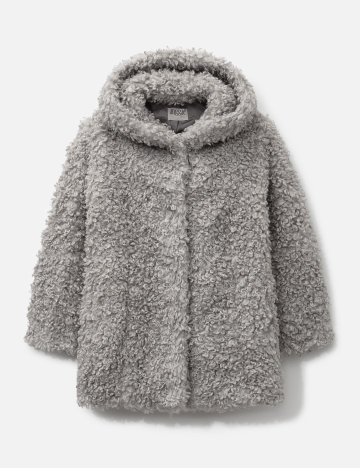 anggae Eco Shearling Hooded Coat