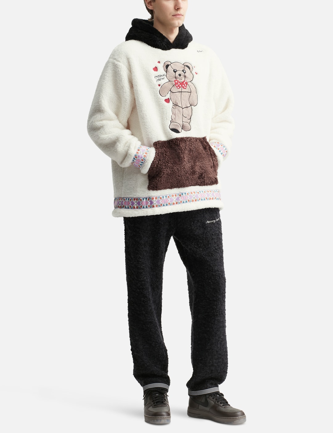 Abc. Bear Patch Boa Fleece Pullover Hoodie view 20