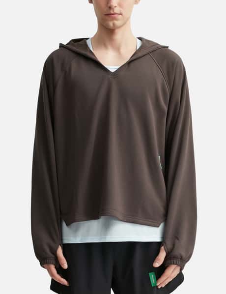 Open Neck French Terry Hoodie view 10
