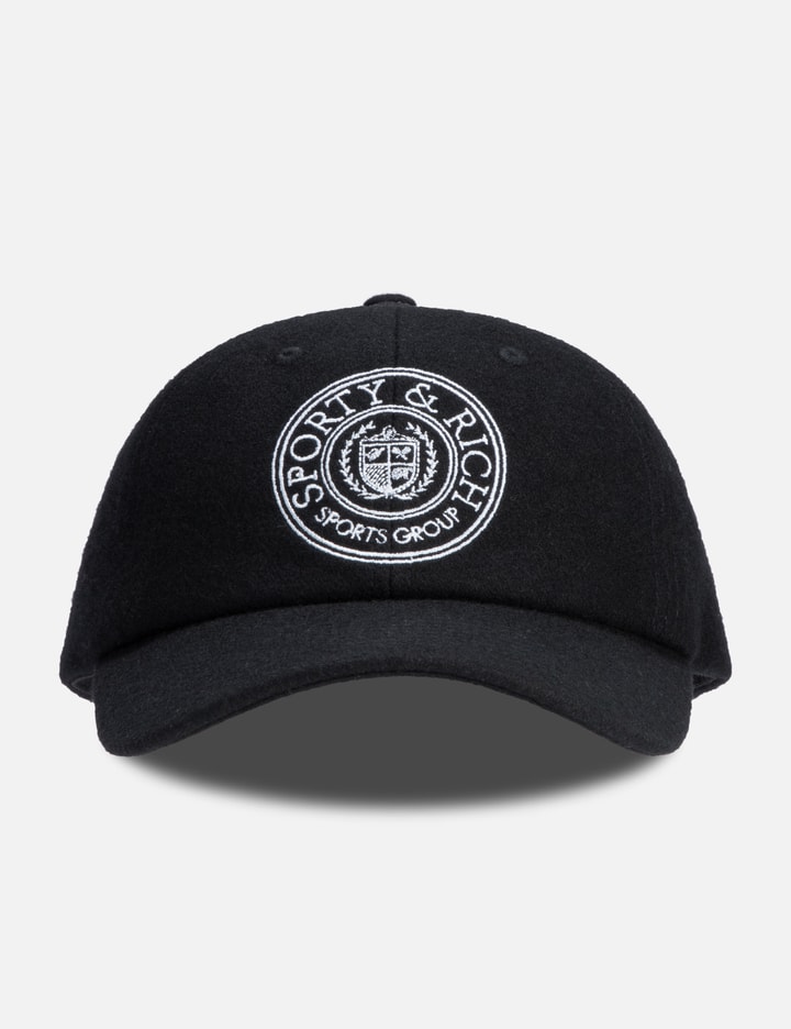 Sporty &amp; Rich Connecticut Crest Flannel Hat In Black