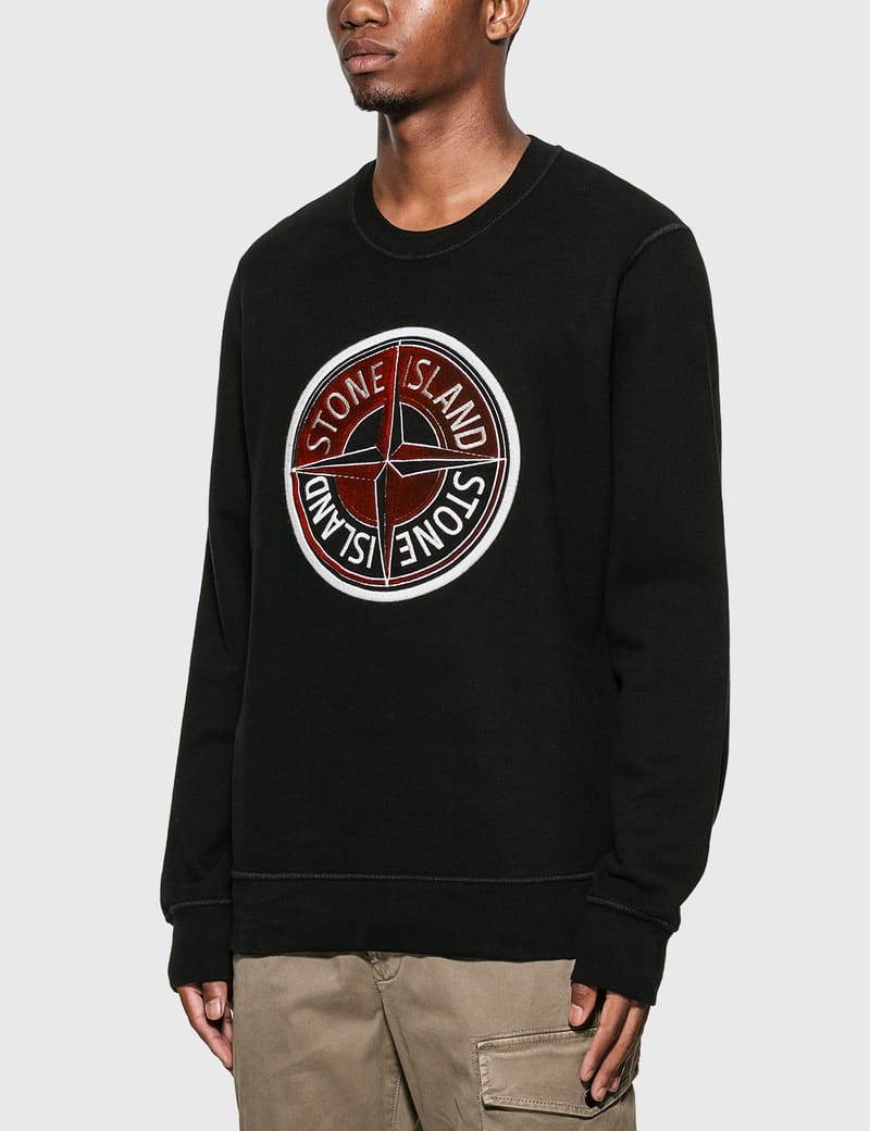 crew neck sweater stone island