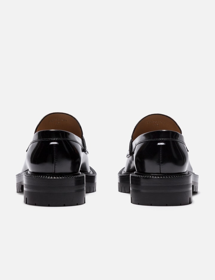 Maison Margiela Leather Tabi Loafers In Black