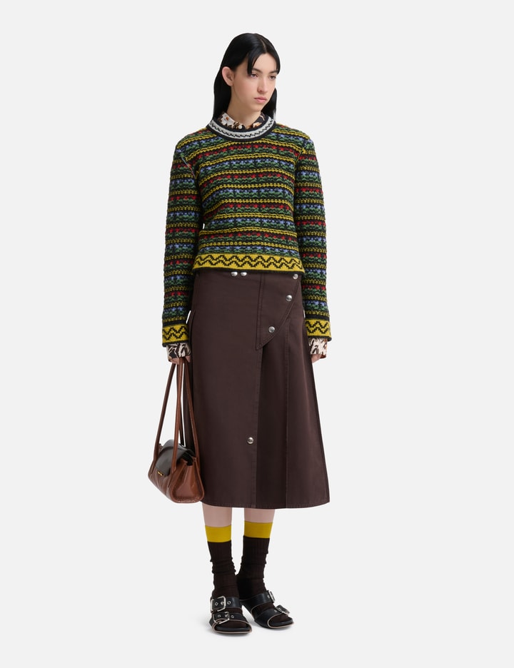 Marni Shetland Wool Sweater With Fairisle Motif