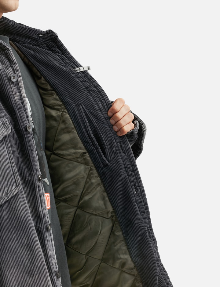 Distressed Corduroy Puffer Shirt Placeholder Image