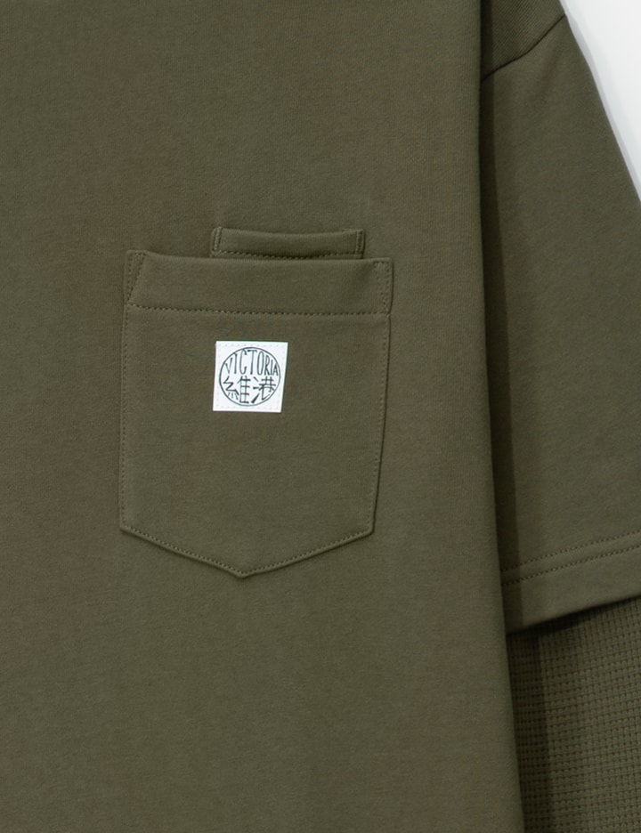 Waffle Sleeve Double Pocket T-shirt Placeholder Image