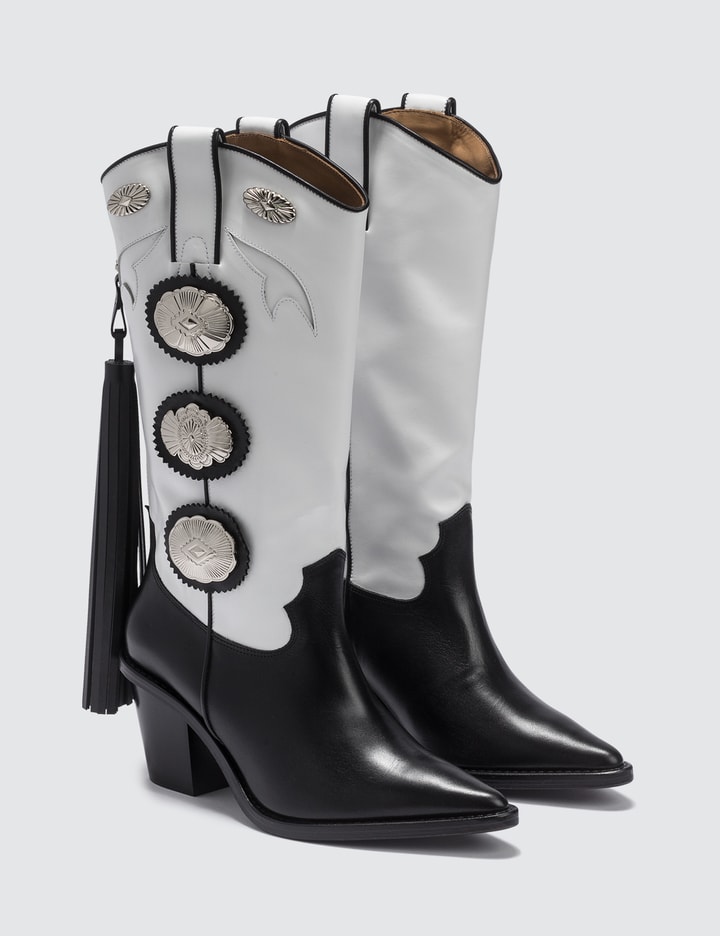 Western Harness Leather Long Boots Placeholder Image