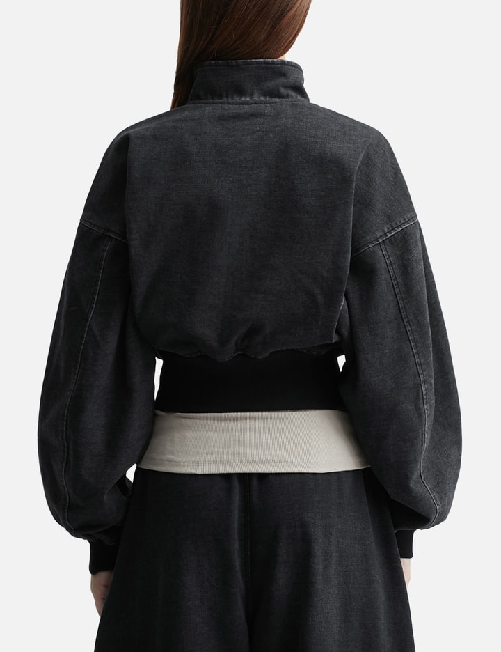 Black Brushed Denim Funnel Neck Jacket Placeholder Image