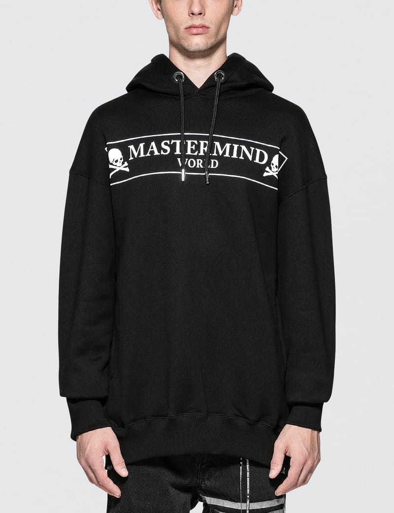 Mastermind World logo-print zip-up hoodie - Black