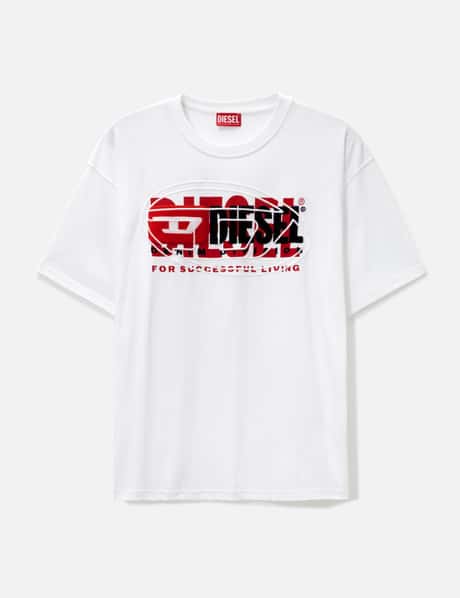 Diesel T-shirt with layered logos