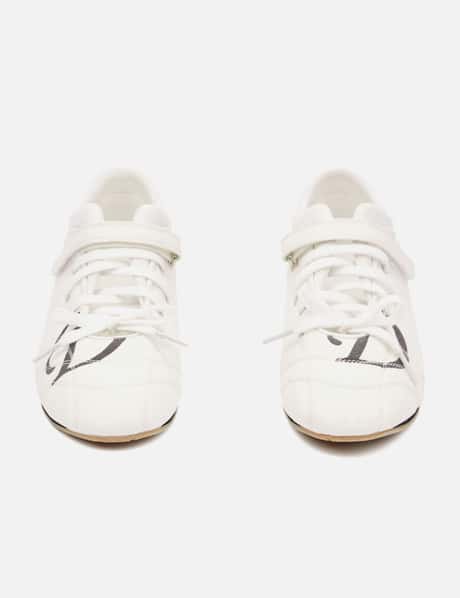 D Logo Lace Up Mozzi Shoes In White view 9