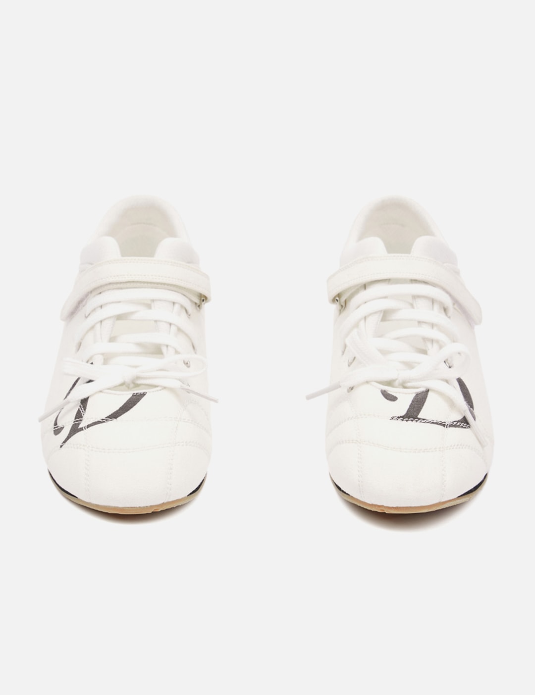 D Logo Lace Up Mozzi Shoes In White view 10